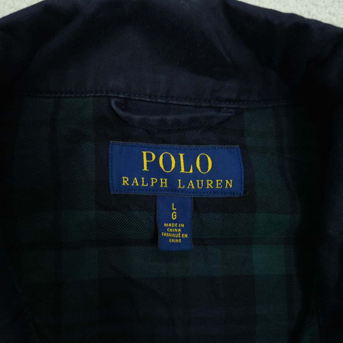 폴로 랄프 로렌 헤링턴 자켓 L 블랙와치 안감 상품이미지5
