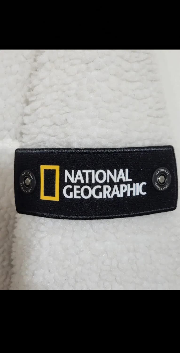 (L) 내셔널지오그래픽 후리스 롱점퍼 화이트 뽀글이 플리스 자켓  상품이미지5