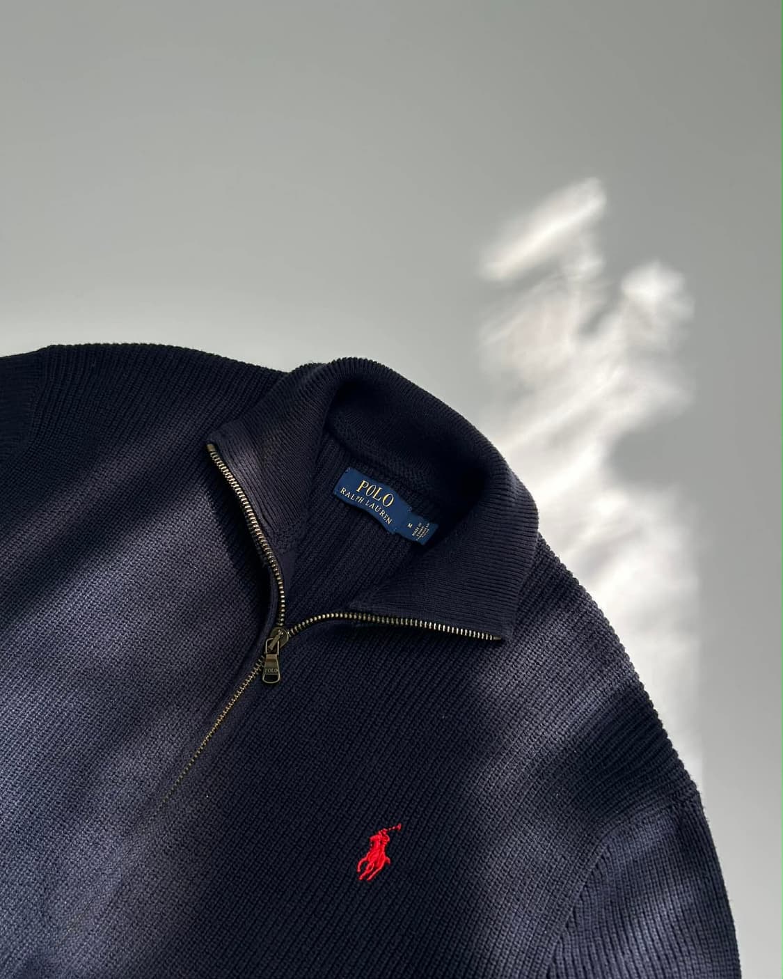 [M] 폴로 랄프로렌 신형 라벨 립 코튼 니트 집업 가디건 상품이미지4