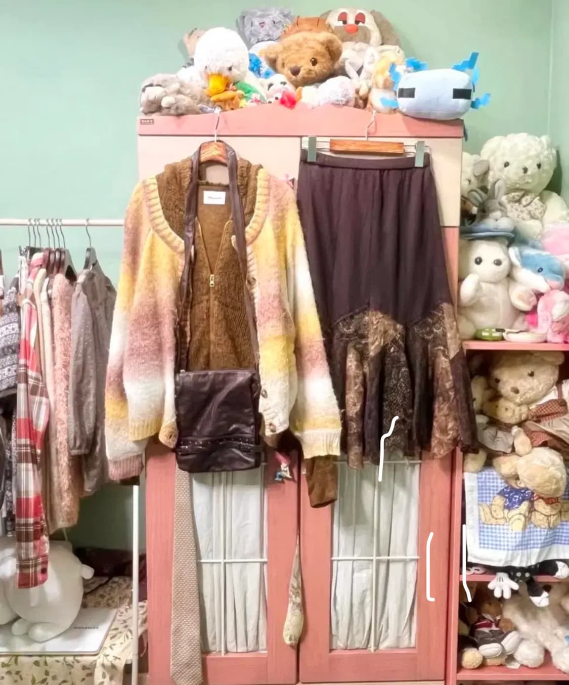 빈티지 모리 히피 코디 세트 (가방x) 상품이미지1