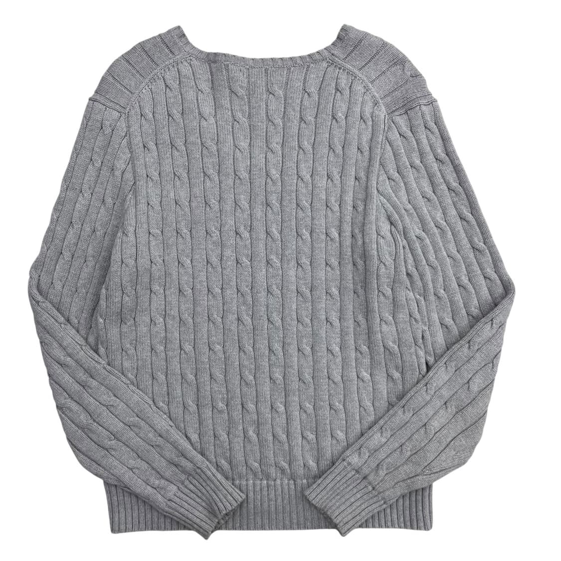 폴로 랄프로렌 네이비포니 그레이 꽈배기 니트 L 상품이미지3