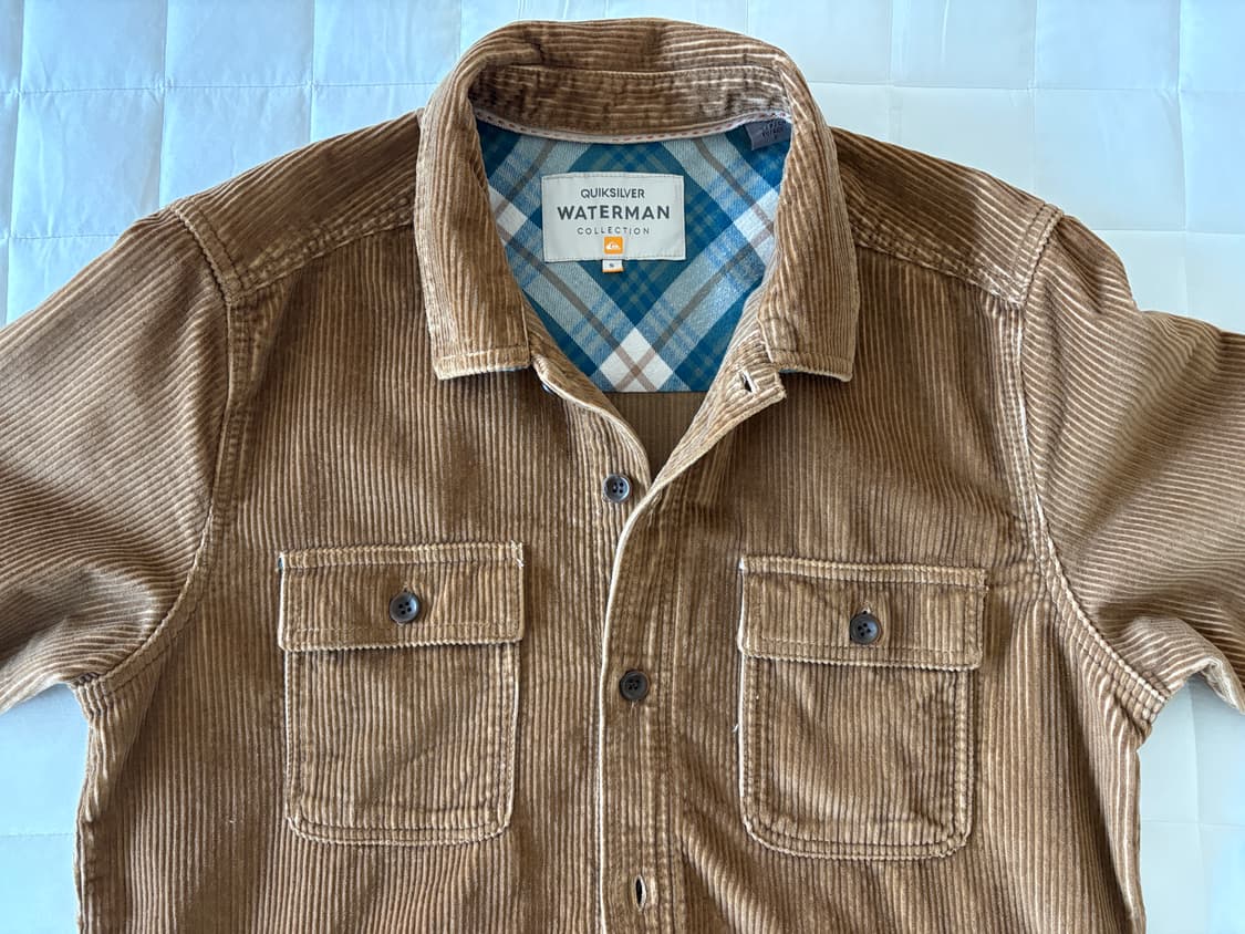 퀵실버 Quiksilver Waterman 코듀로이 셔츠 S 상품이미지3