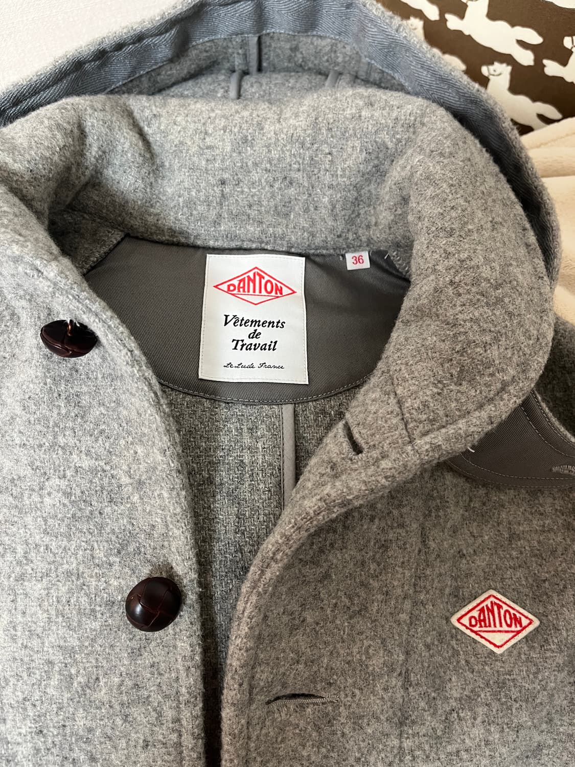 단톤 코트 울코트 36사이즈 그레이 상품이미지2