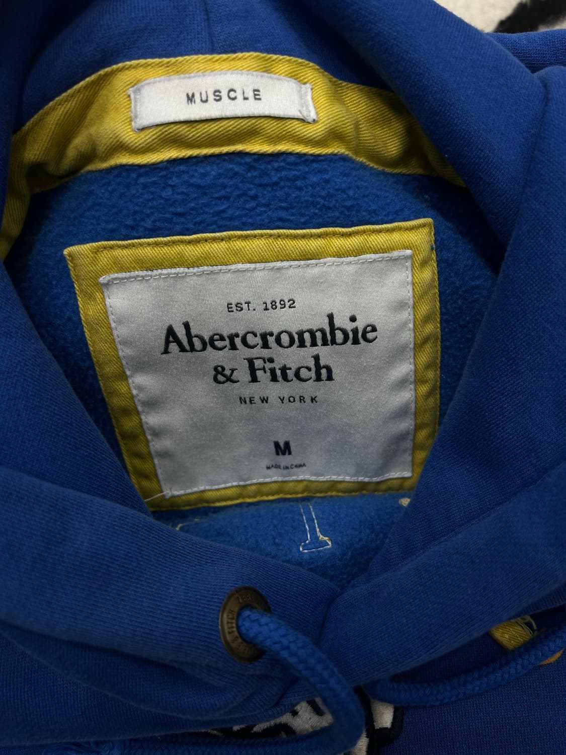 [M]아베크롬비 스펠아웃 후드/블루/기모 상품이미지6