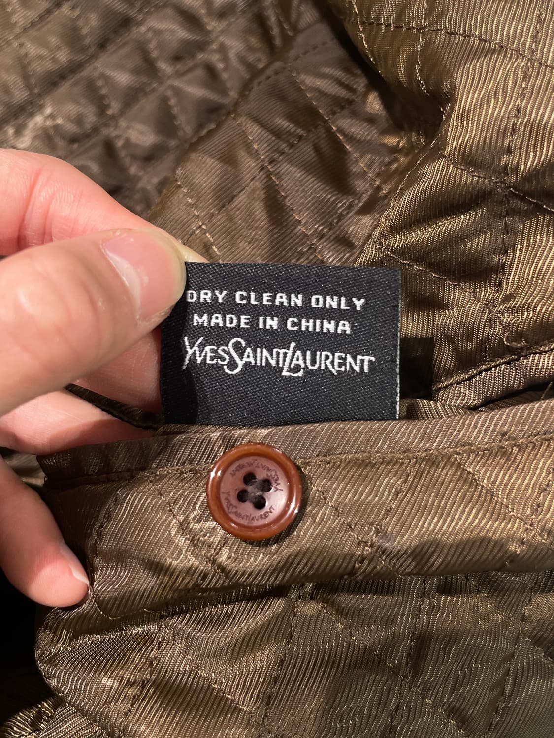이브 생로랑 뿌르 옴므 브라운 핸드 메이드 울 집업 자켓 상품이미지9