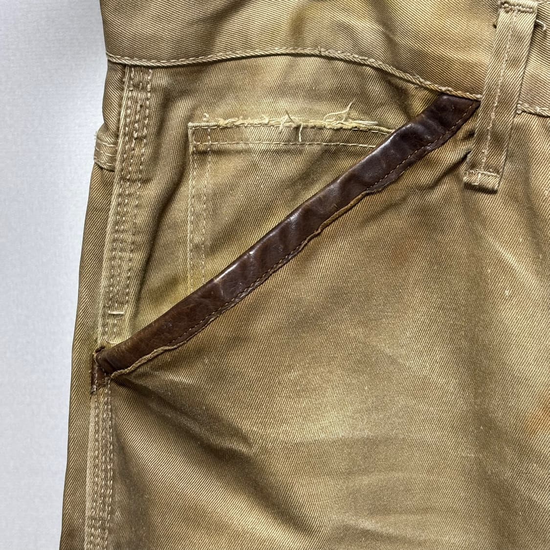 M) 이사무 카타야마 백래쉬 레더 패치 워크 팬츠 상품이미지2