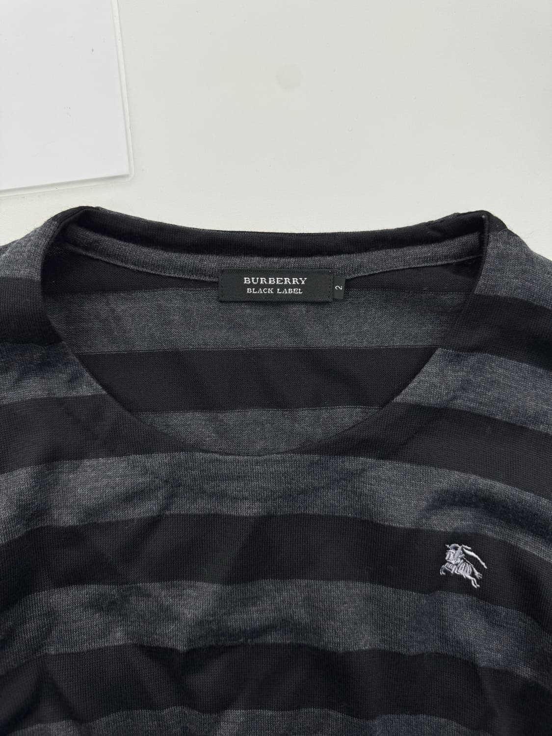 버버리 블랙라벨 블랙 스트라이프 롱슬리브 니트 상품이미지7