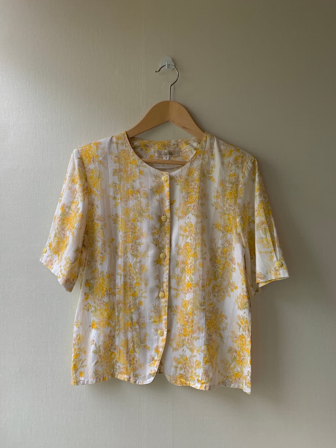 {Lalache} yellow floral vintage blouse 상품이미지1