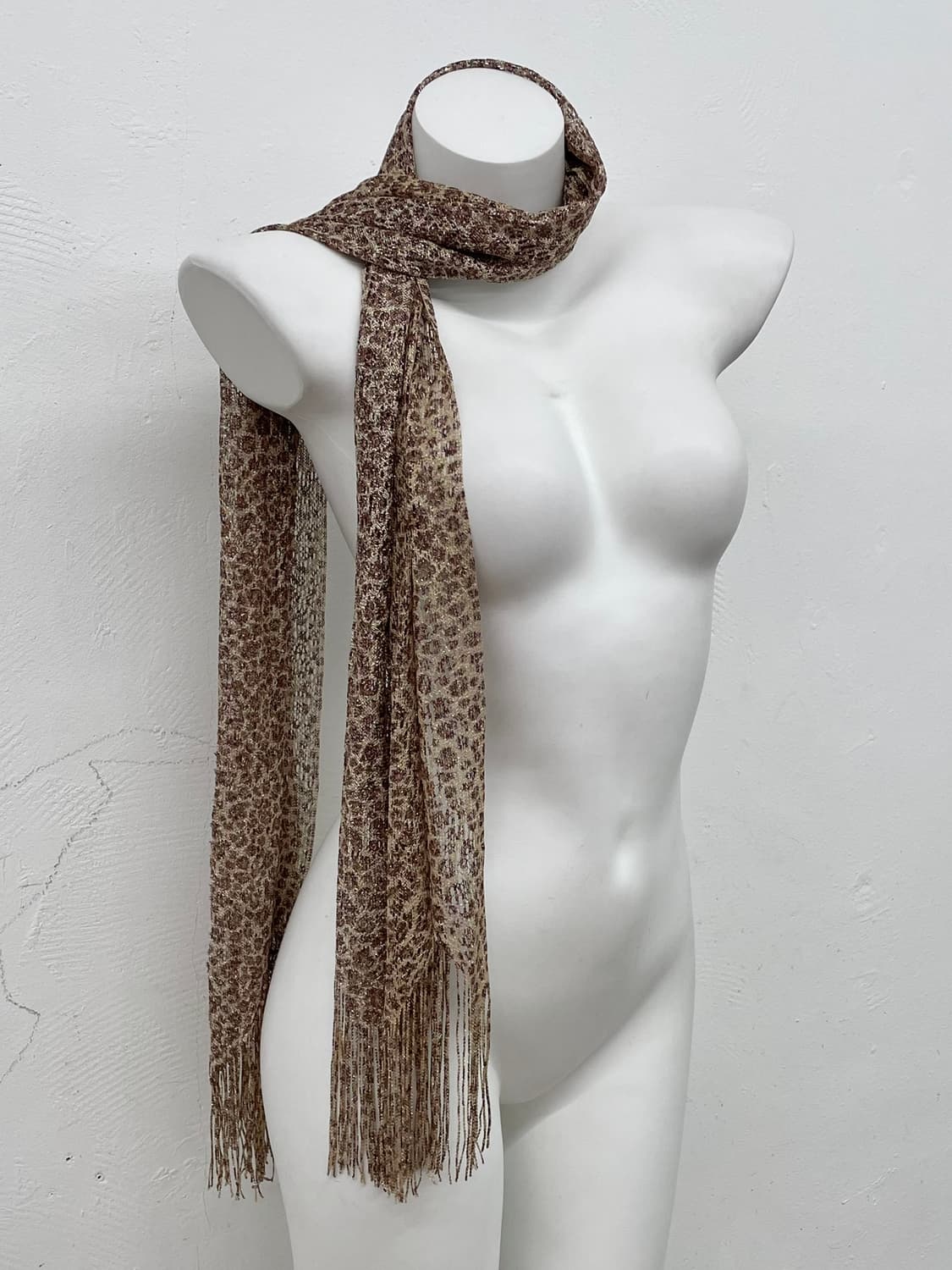 갸루 레오파드 글리터 수술 머플러  상품이미지3