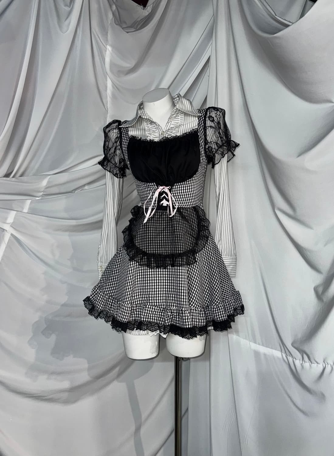 세실맥비 미와코깔 무채색 히메 키치 코디세트  상품이미지5