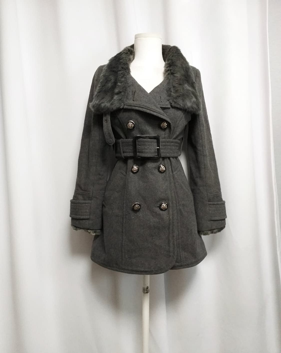 빈티지 퍼코트 대장 y2k자켓 그런지 핀터깔 오네갸루 긱시크 고스펑크로리 상품이미지1