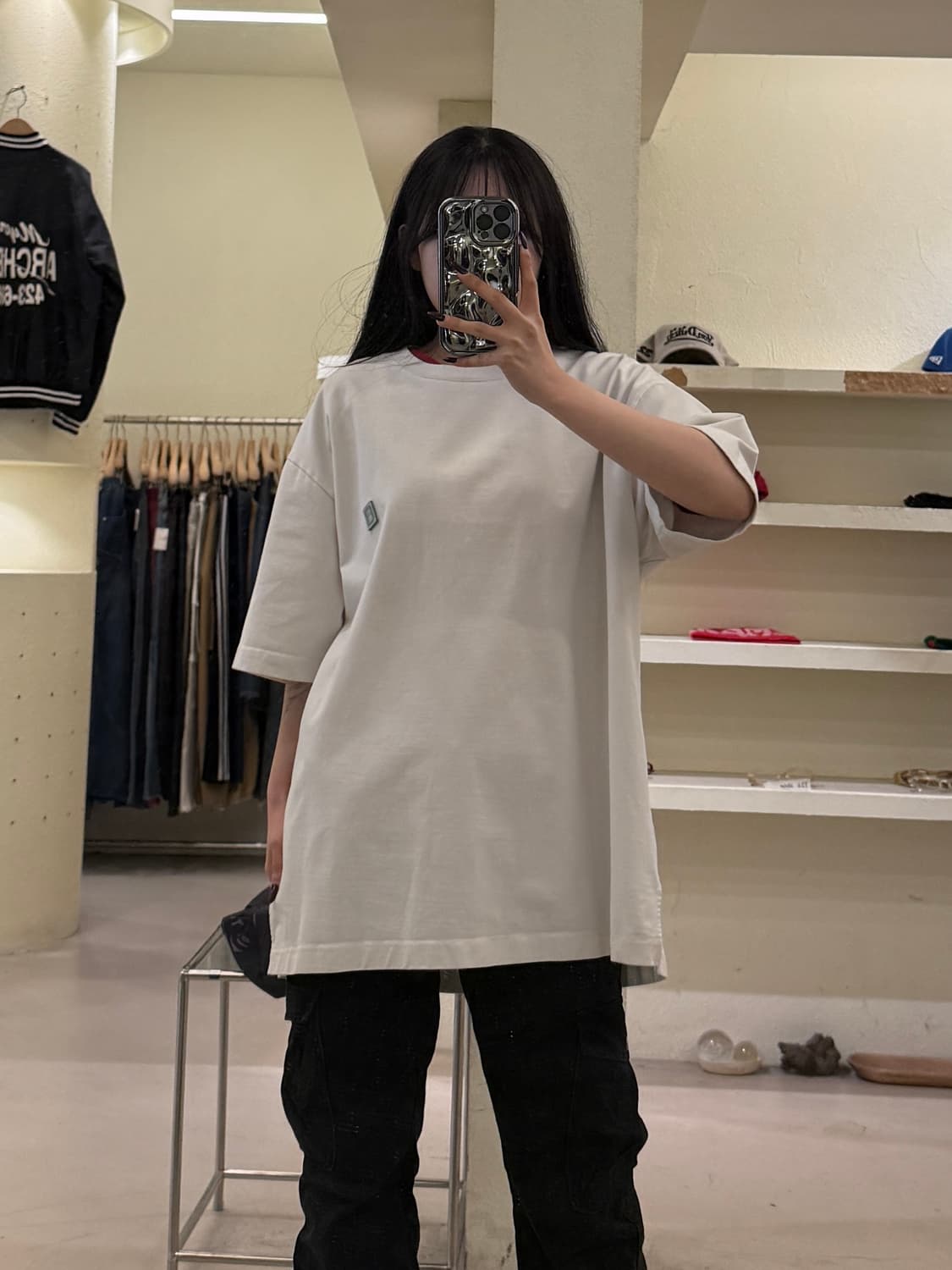 솔리드옴므 백 로고 프린트 반팔 티셔츠 U1663 상품이미지1