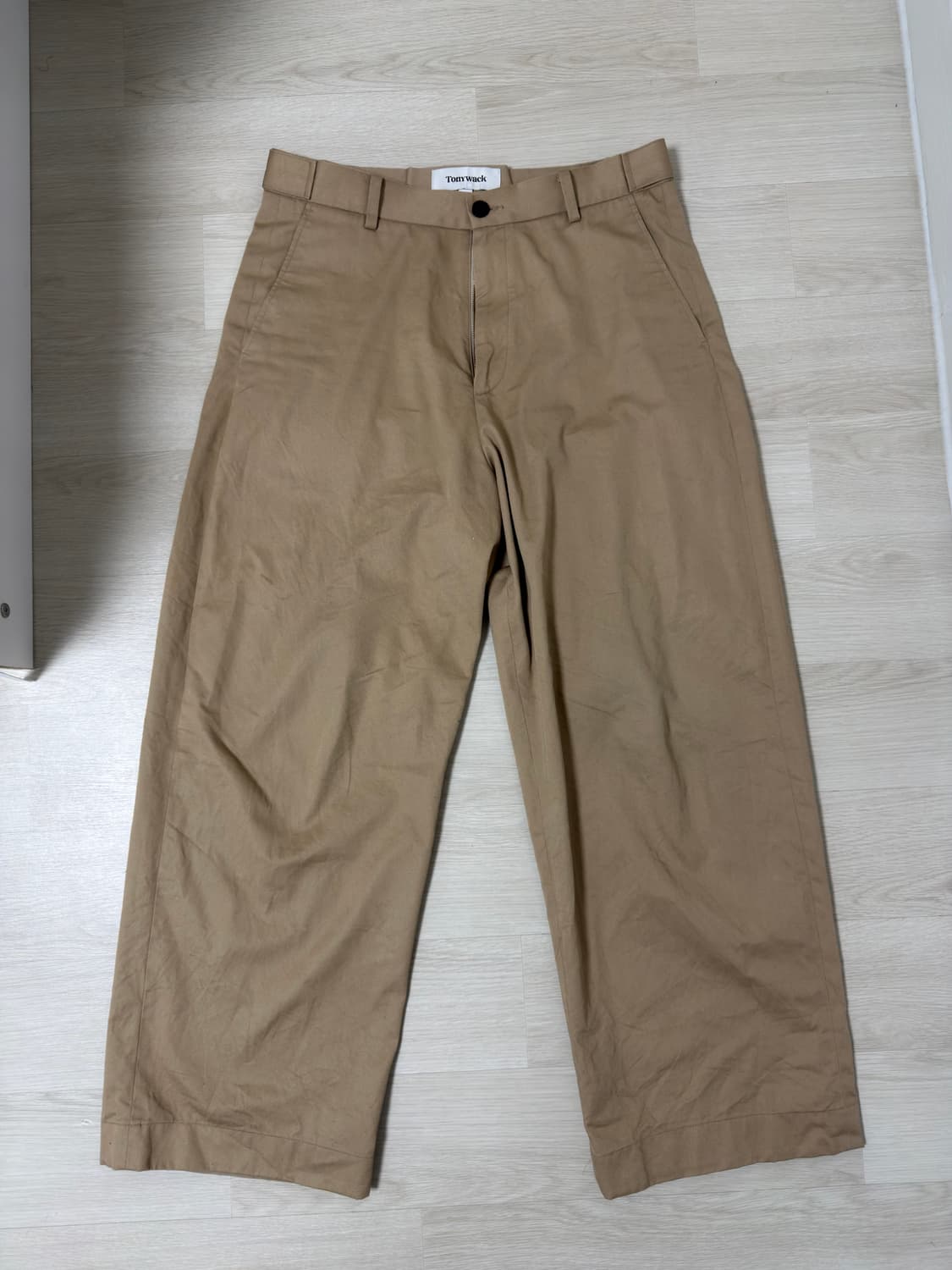 토니웩 코튼 와이드 트라우저 베이지 32 상품이미지1