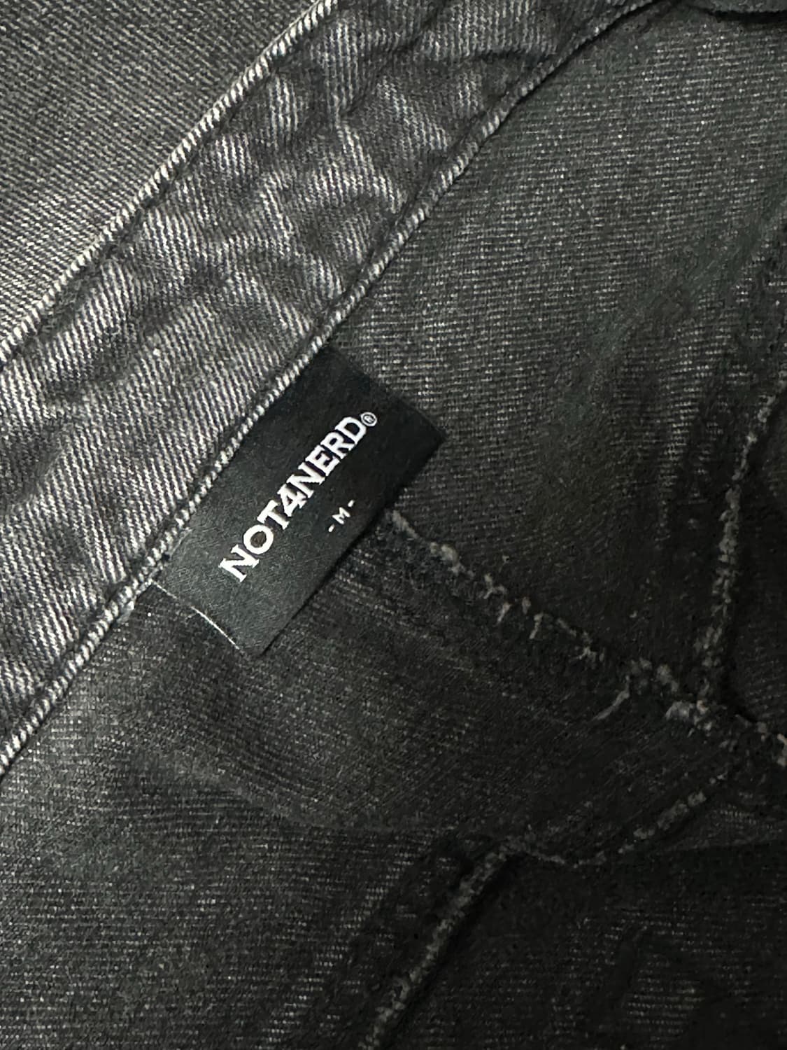 낫포너드 벌룬핏 흑청 데님 상품이미지3