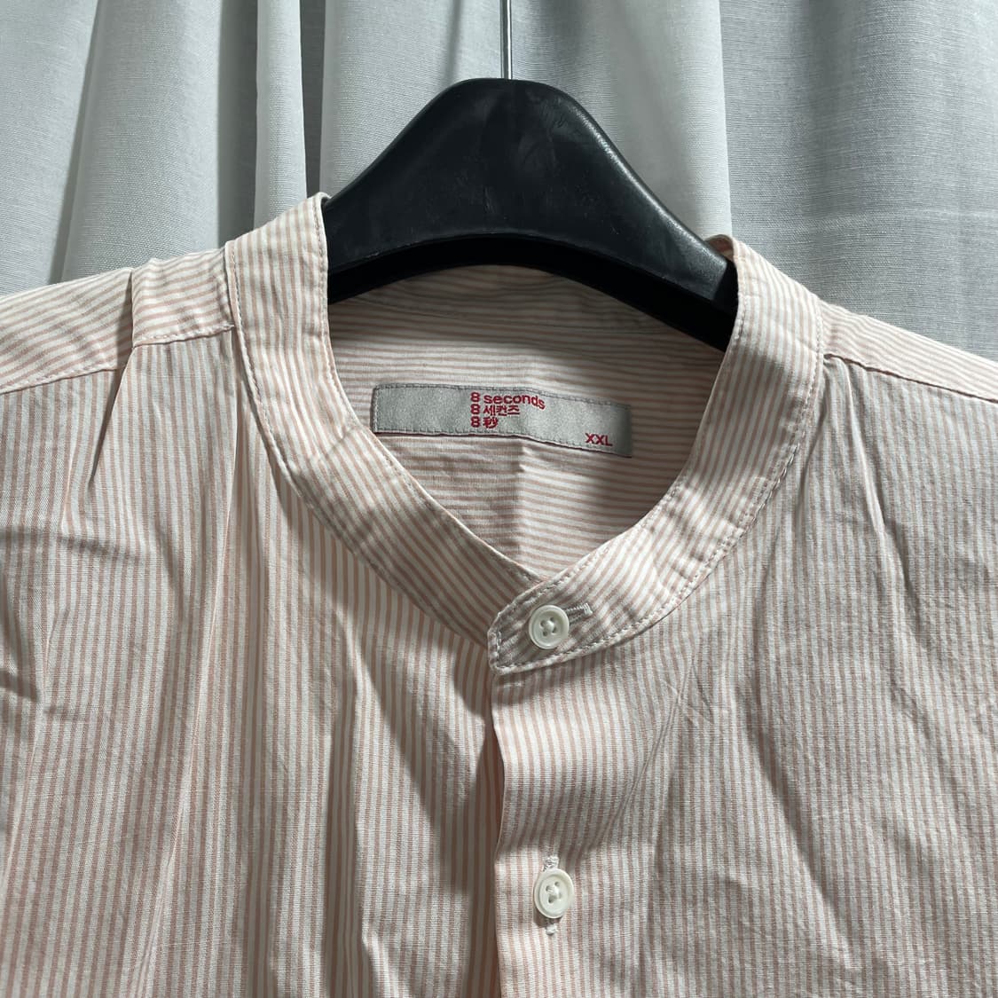 에잇세컨즈/ 차이나카라 스트라이프 셔츠/ XXL 상품이미지3