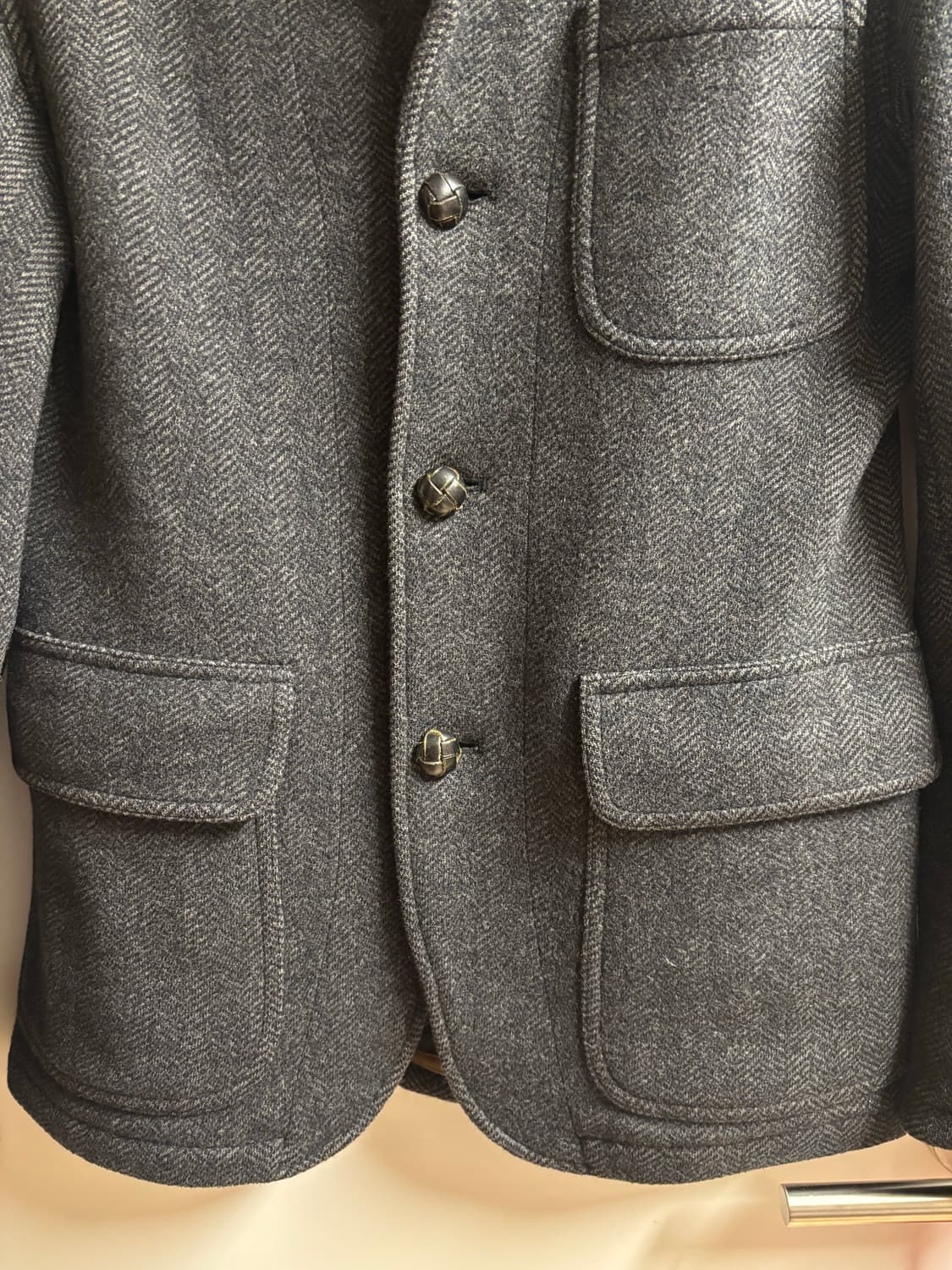 [M] 폴로 랄프로렌 울 헤링본 코트 차콜 상품이미지4