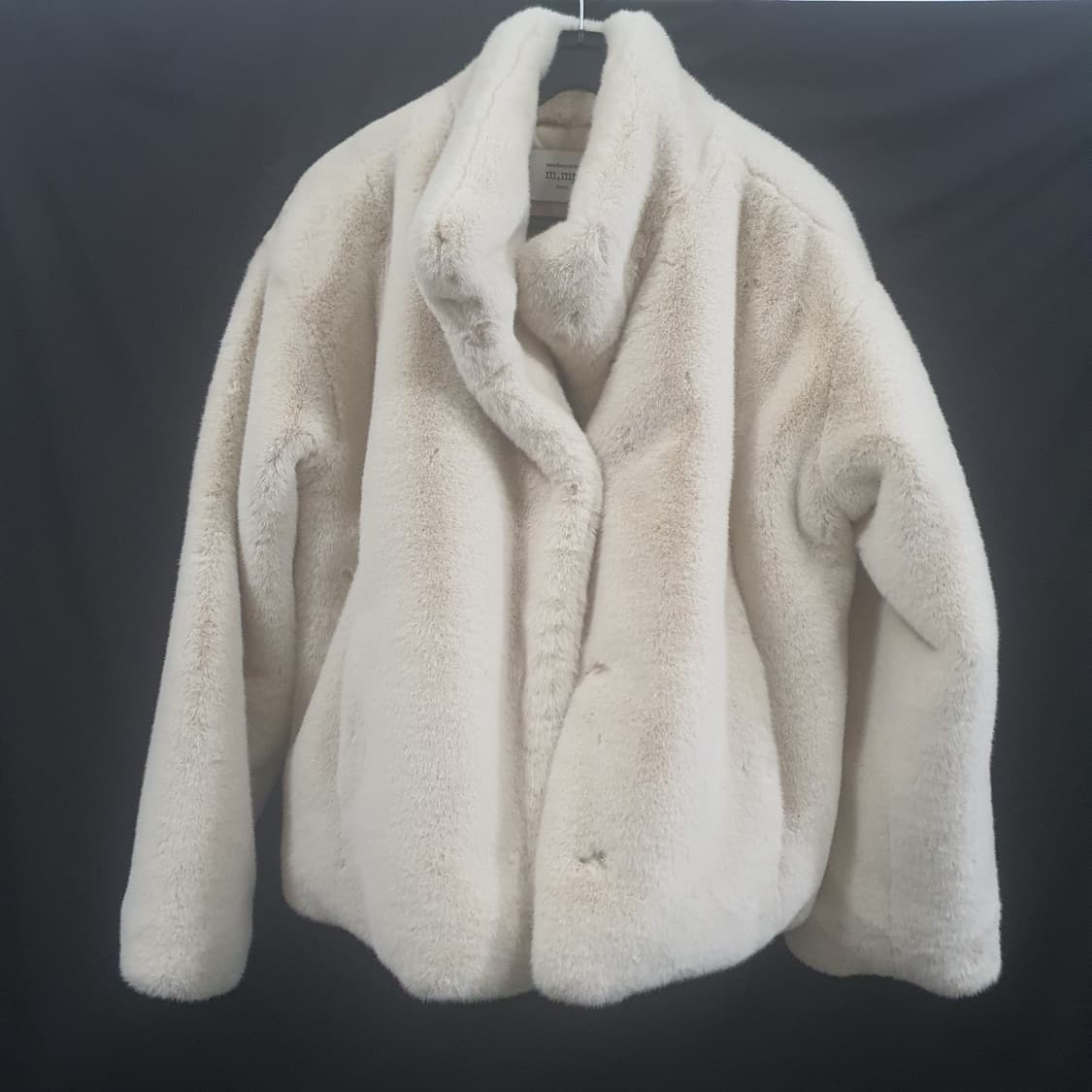 m.mp 아이보리 숏 밍크 퍼 코트 자켓 상품이미지5