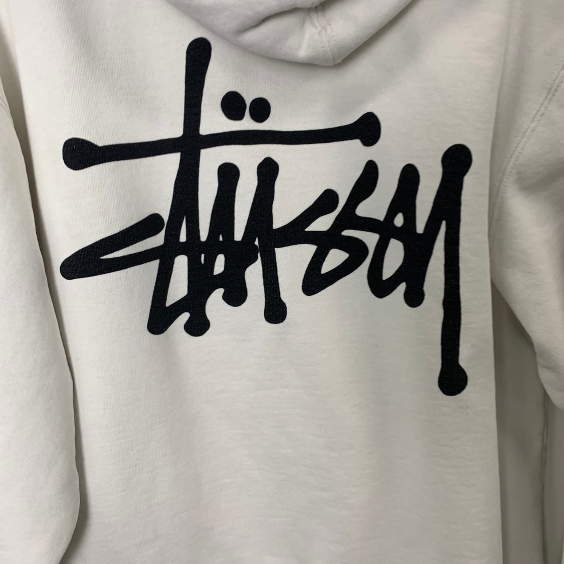 스투시 스탁로고 화이트 후드티 상품이미지6