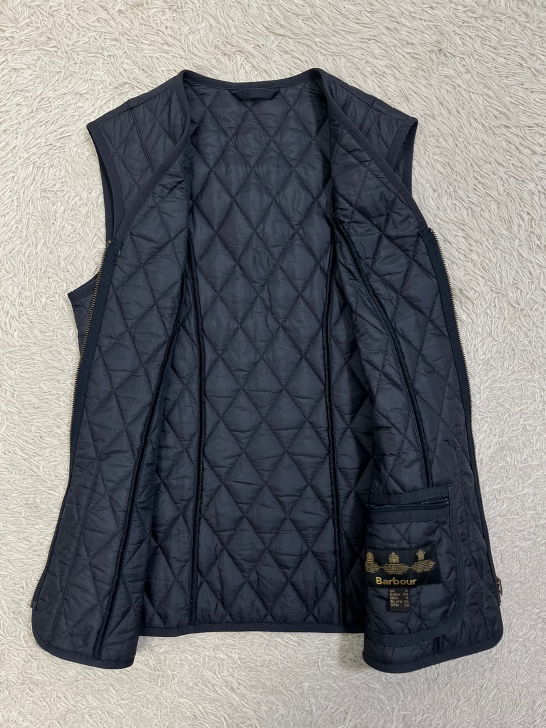 바버 퀼팅 집업 조끼/#2624 상품이미지3