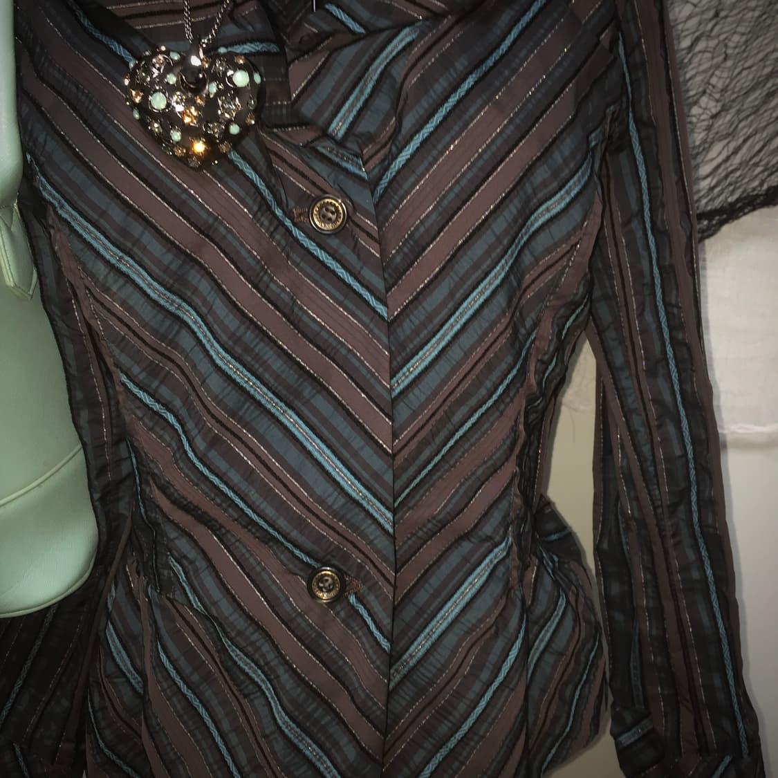 Fairy mint chocolate blouse jacket 상품이미지4