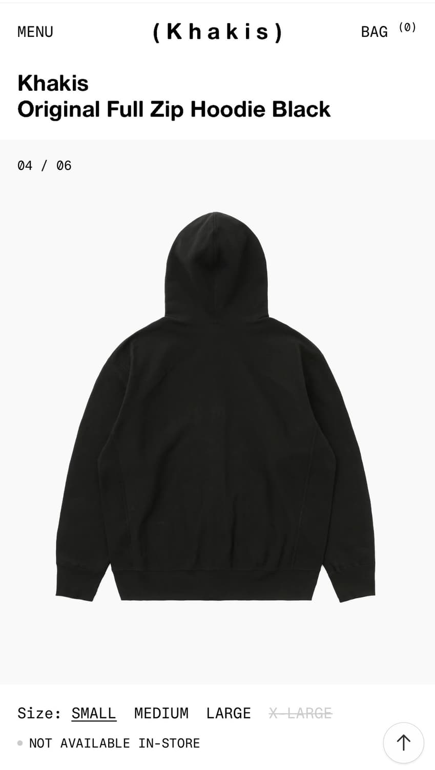 카키스 후드집업 블랙 (S) 상품이미지4