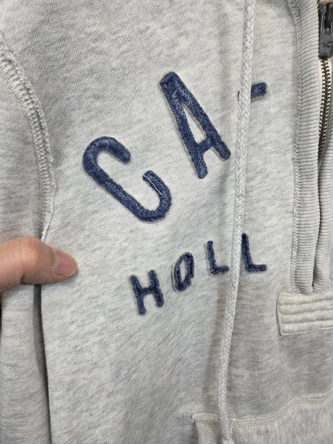 홀리스터 빈티지 반집업 기모 후드티 m 상품이미지8