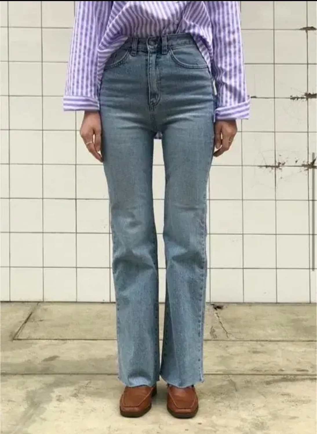 [M]채버블 연청 부츠컷 청바지 데님팬츠 핏예술 상품이미지3