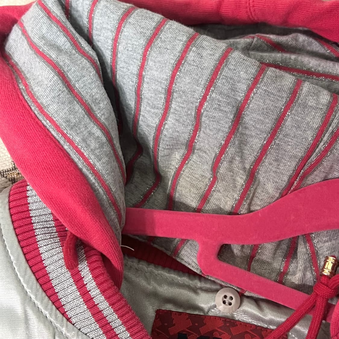 MLB 엔젤스 후드 스타디움 실버 핑크 자켓 상품이미지5