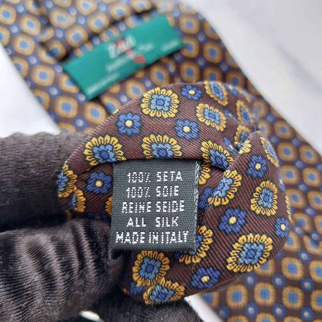 앤드류스타이 실크 브라운 패턴 넥타이 9.9cm A+등급 K2208
 상품이미지10