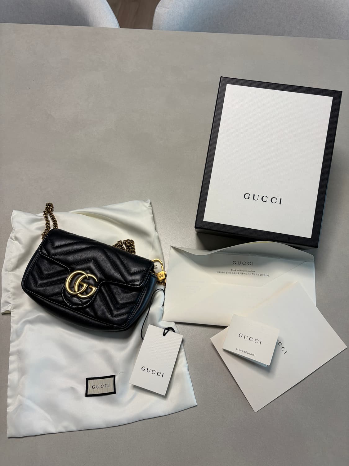 공홈 구매 정품 / 구찌 마틀라세 미니 체인백 블랙 상품이미지10