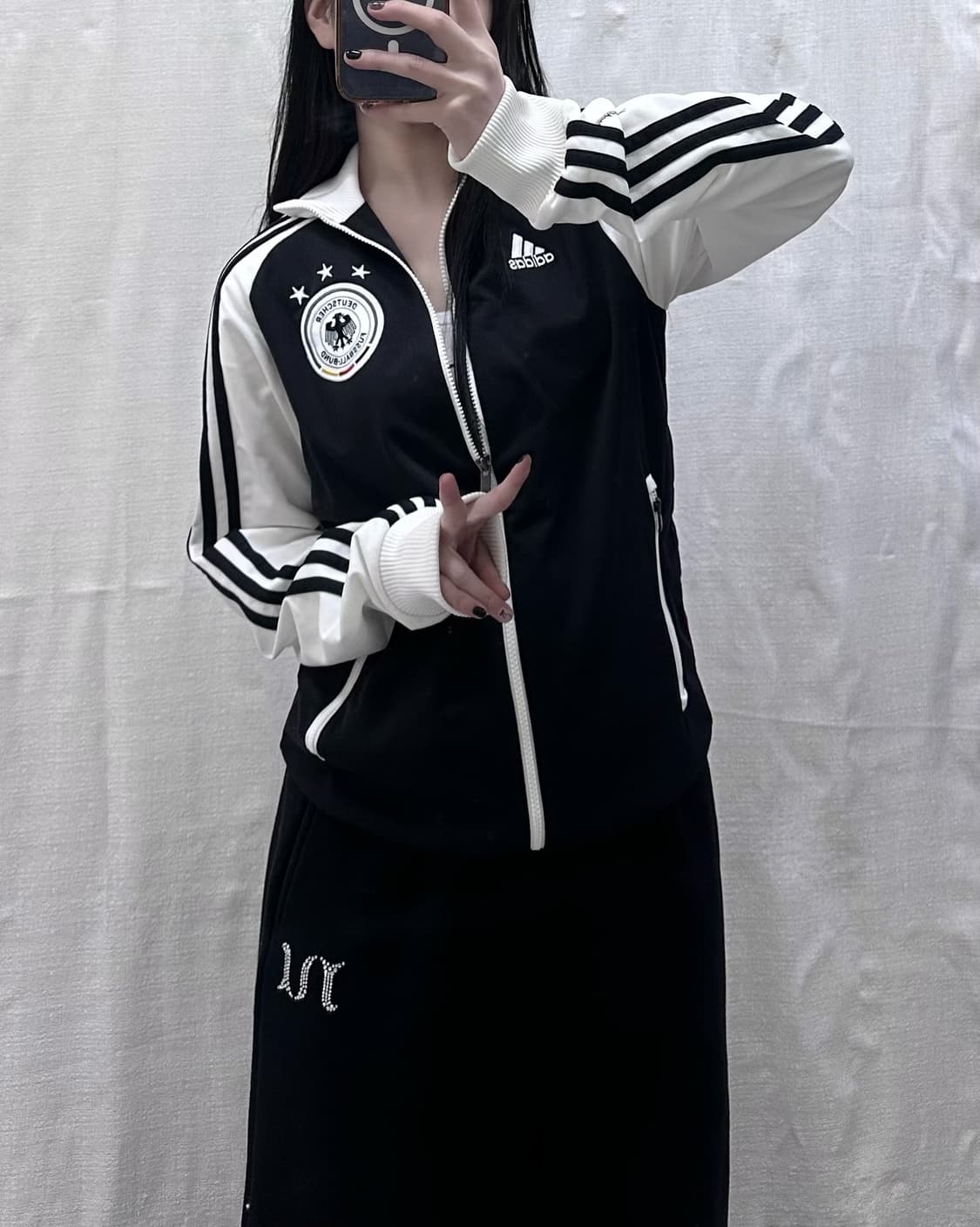 아디다스 독일 흰검 축구 트랙탑 져지 상품이미지6