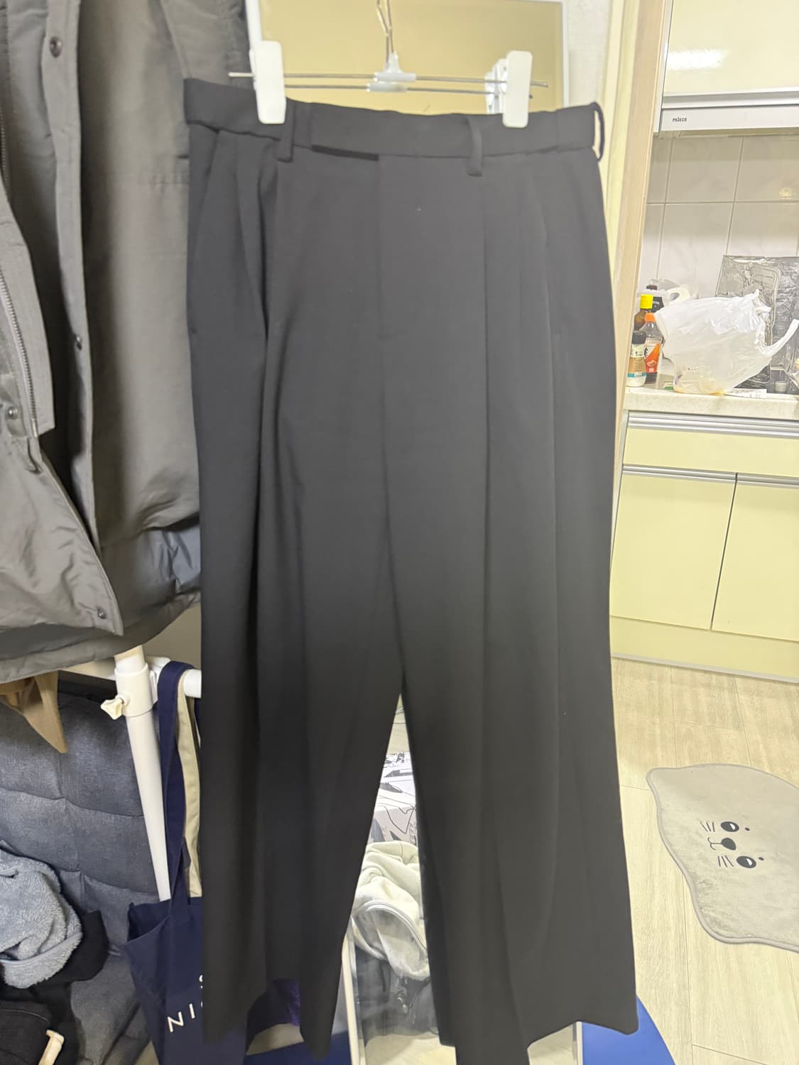 무탠다드 슈퍼 와이드 히든 밴딩 슬랙스[블랙] 29 상품이미지2