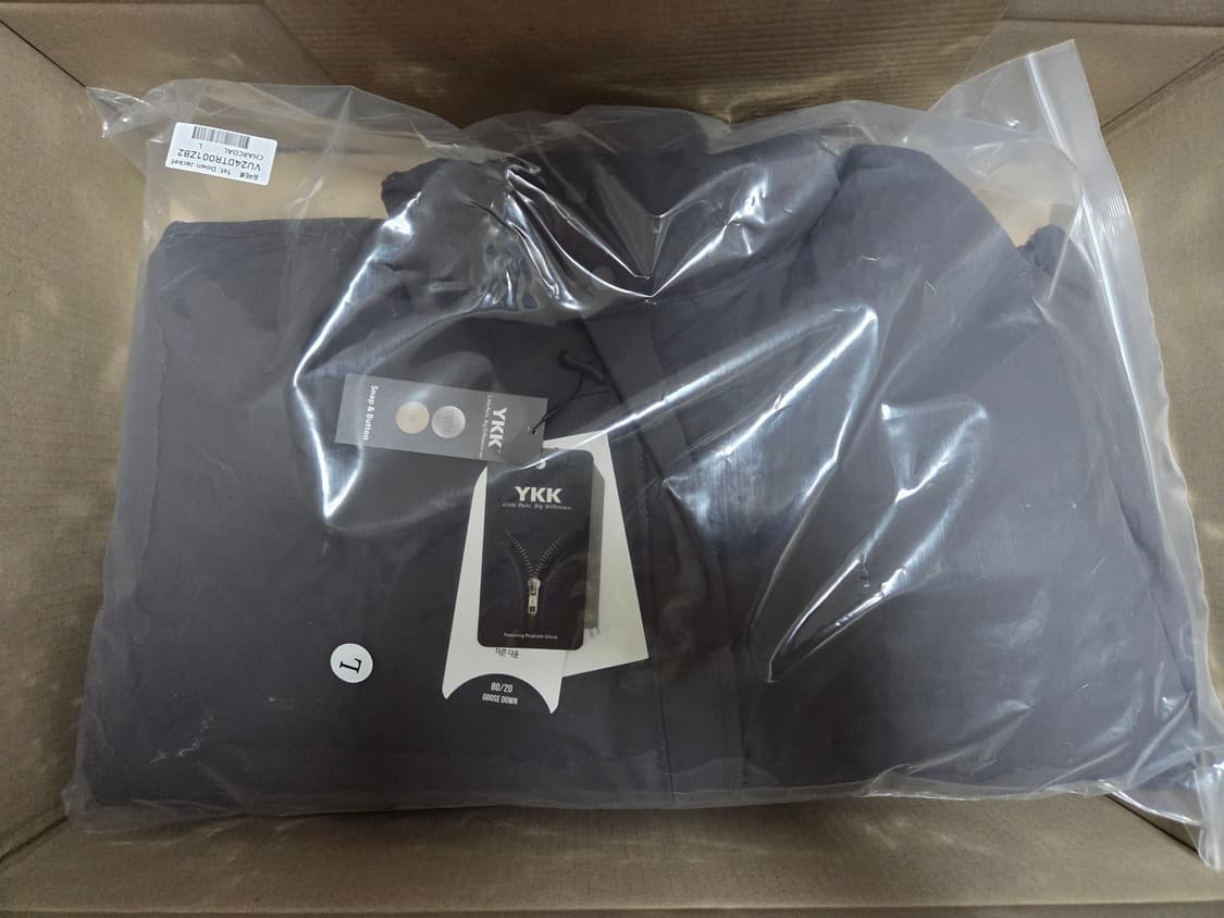 듀테로 뮤지엄피스 90s 구스다운 자켓 차콜 L 새상품 상품이미지3