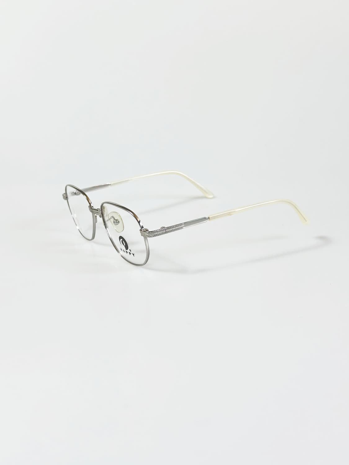 90s HAPPY 실버 메탈 슬림 스퀘어 빈티지 안경 상품이미지3