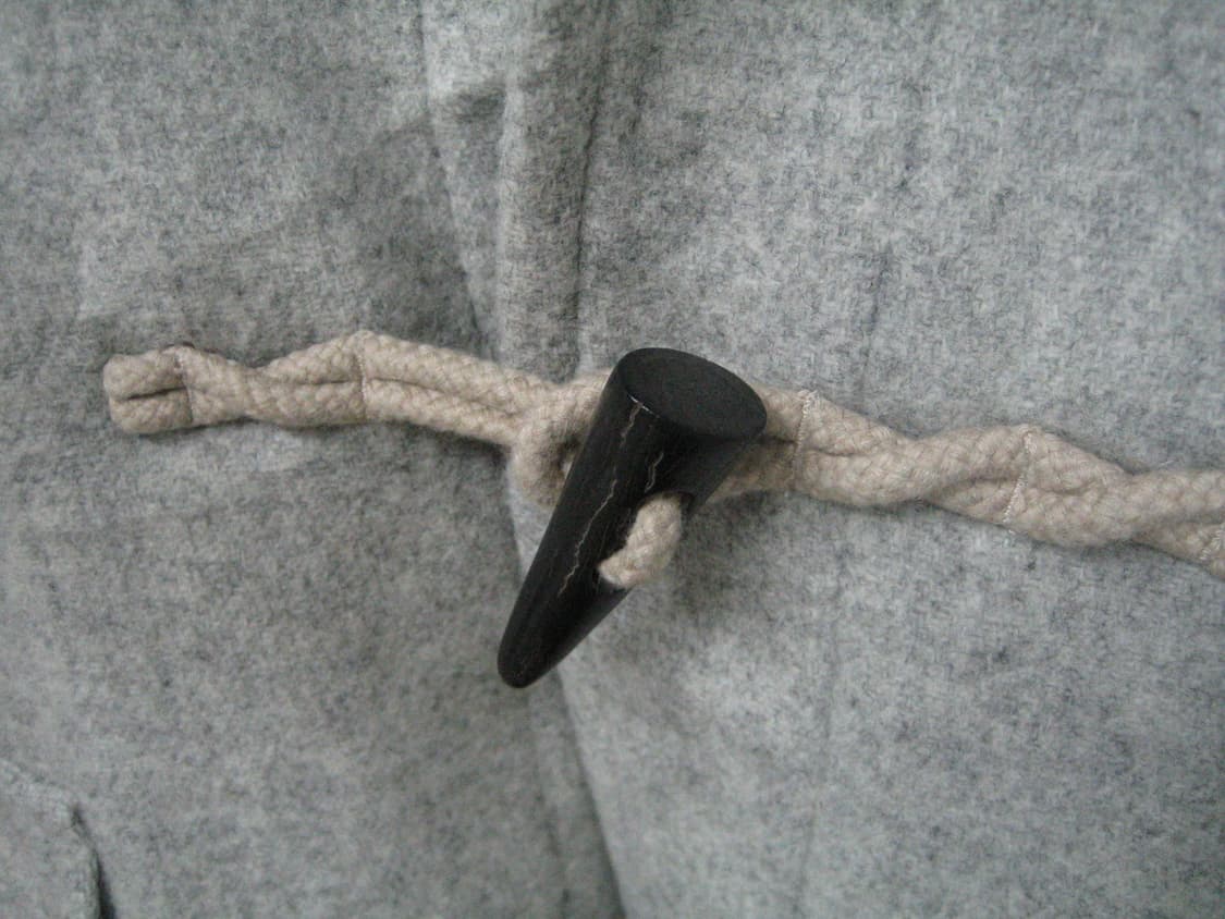 빈티지 후드 더플 코트 라이트 그레이 상품이미지4