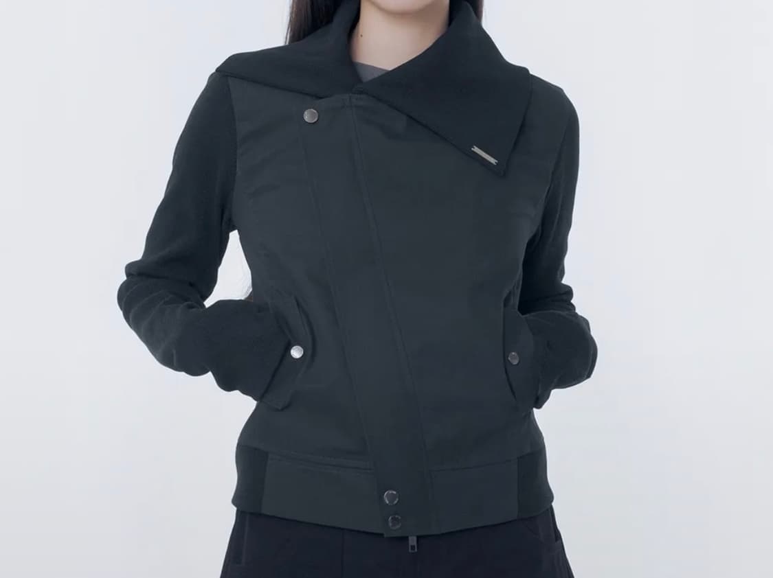 미세키서울 slash ribbed jacket (블랙) 상품이미지1