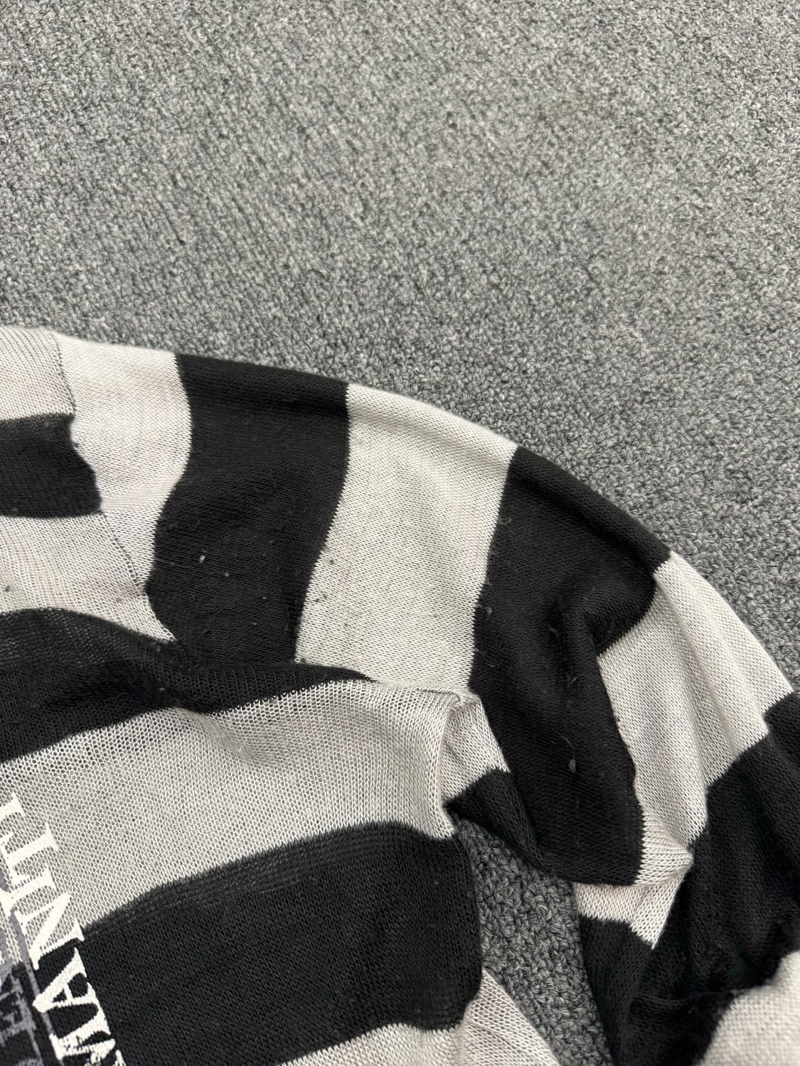 LL)Japanese vintage Y2K 스트라이프 니트 후드 상품이미지6