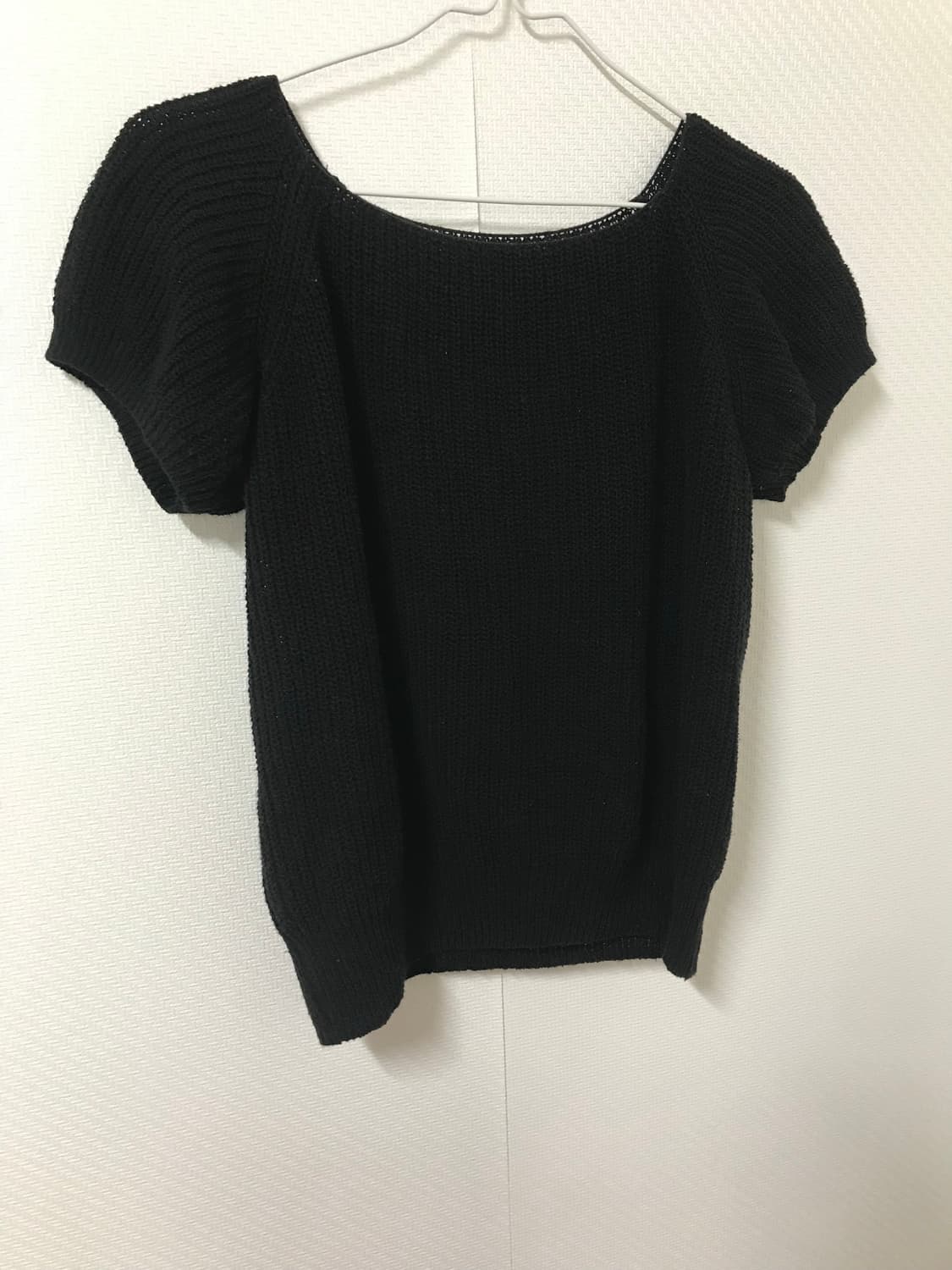 vintage black ballon knit purff top 상품이미지4