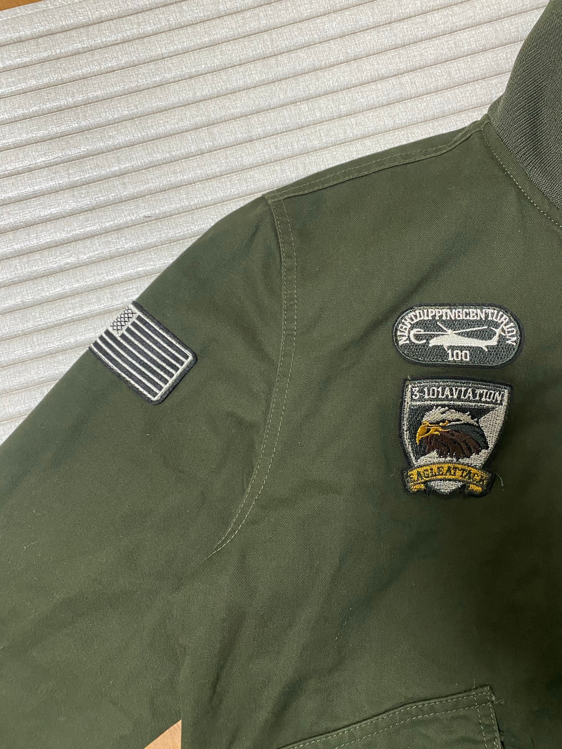 밀리터리 점퍼 카키 XL 상품이미지4