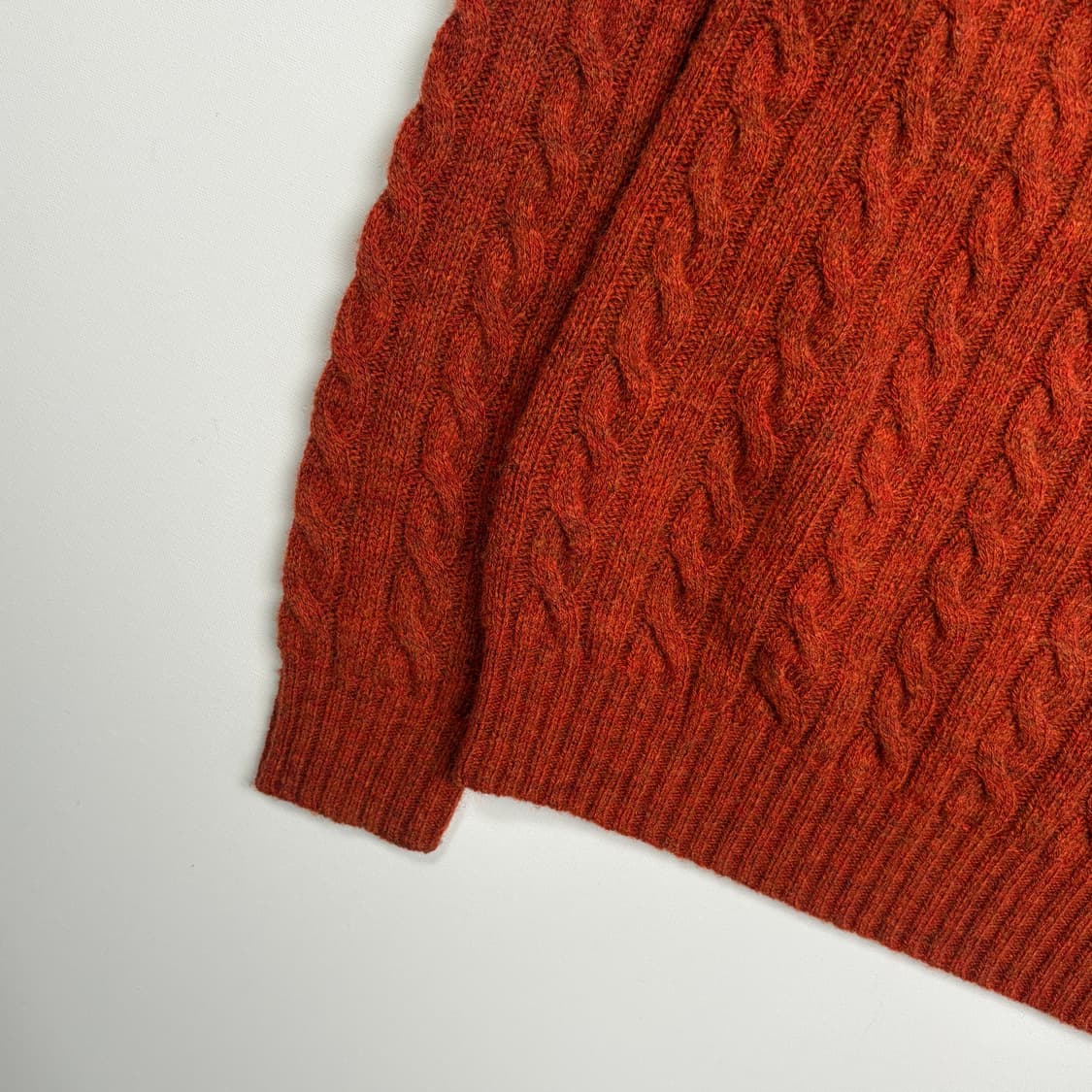 [S] Beams cable sweater knit orange 상품이미지5
