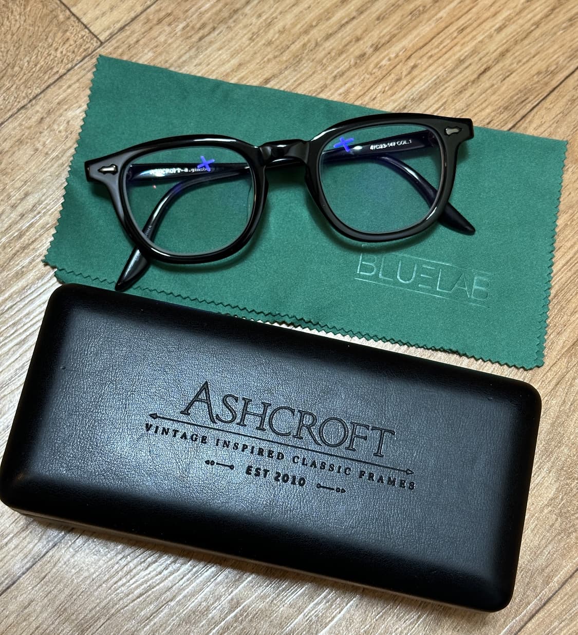 (새상품) 애쉬크로프트 긴즈버그 헤리티지 뿔테 안경 블랙 47사이즈 상품이미지1