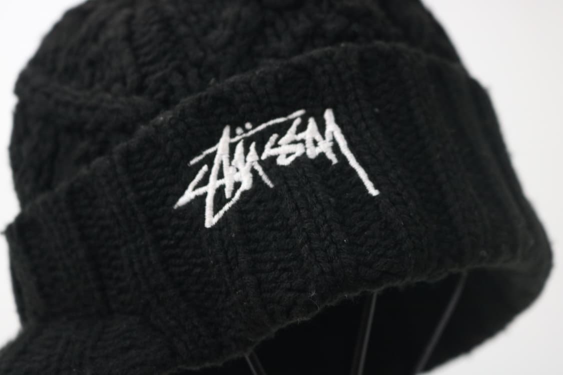 올드 스투시 케이블 니트 브림 비니 상품이미지4