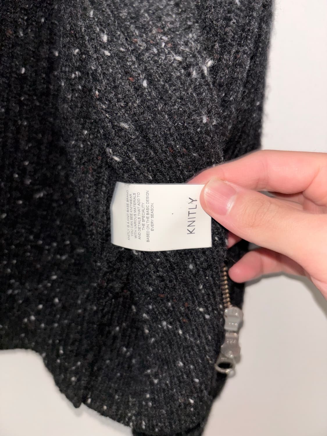 WOOL NEP ZIP-UP CARDIGAN(니트 집업)_charcoal 상품이미지5