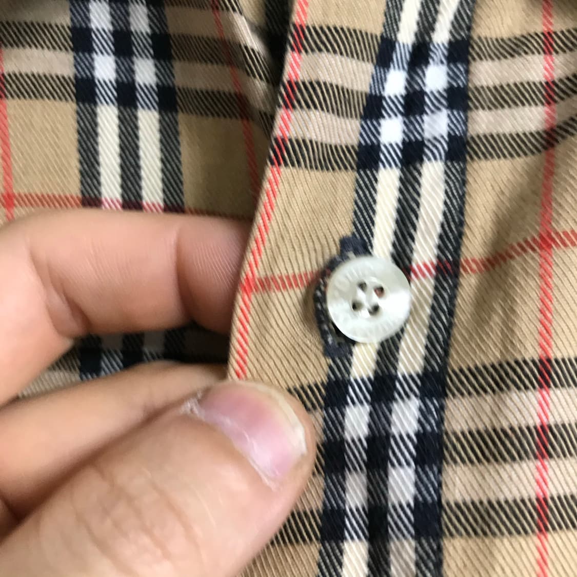 버버리 구형 90s 노바체크 반팔셔츠 상품이미지4