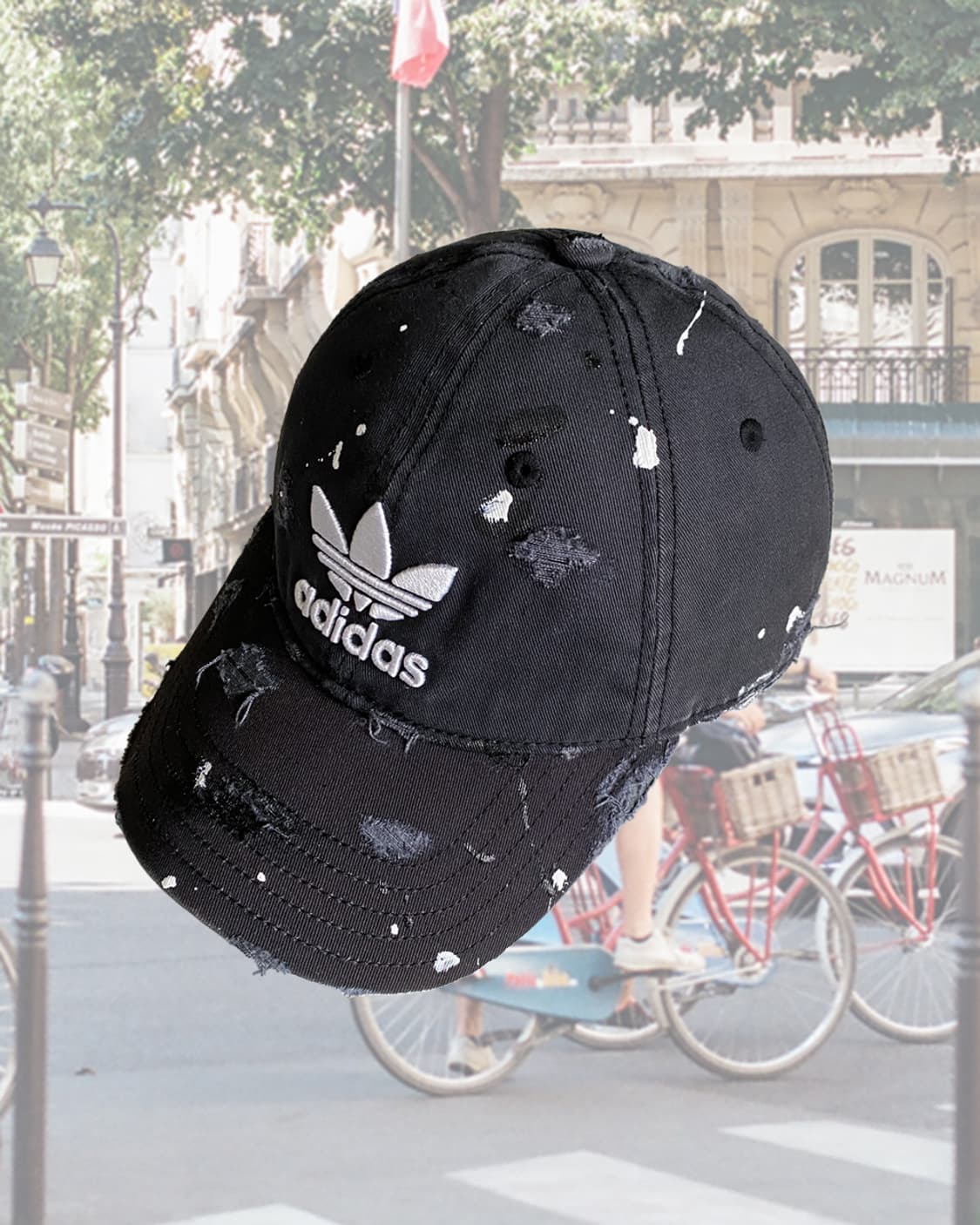 아디다스 디스트로이드 페인팅 빈티지 볼캡 모자 상품이미지2
