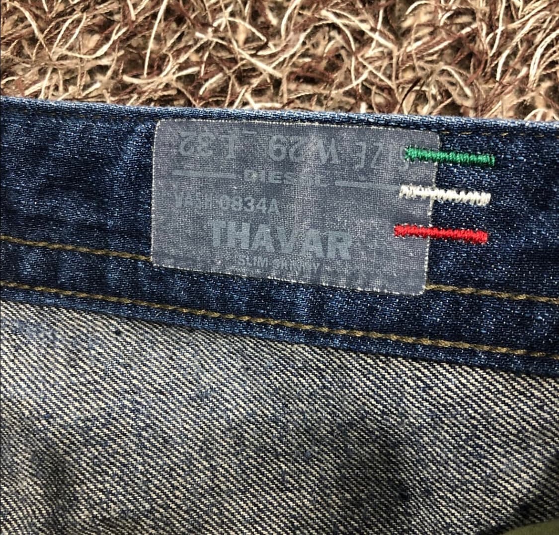 디젤 Thavar 워싱 디스트로이드 슬림 스키니진 데님 팬츠 상품이미지6