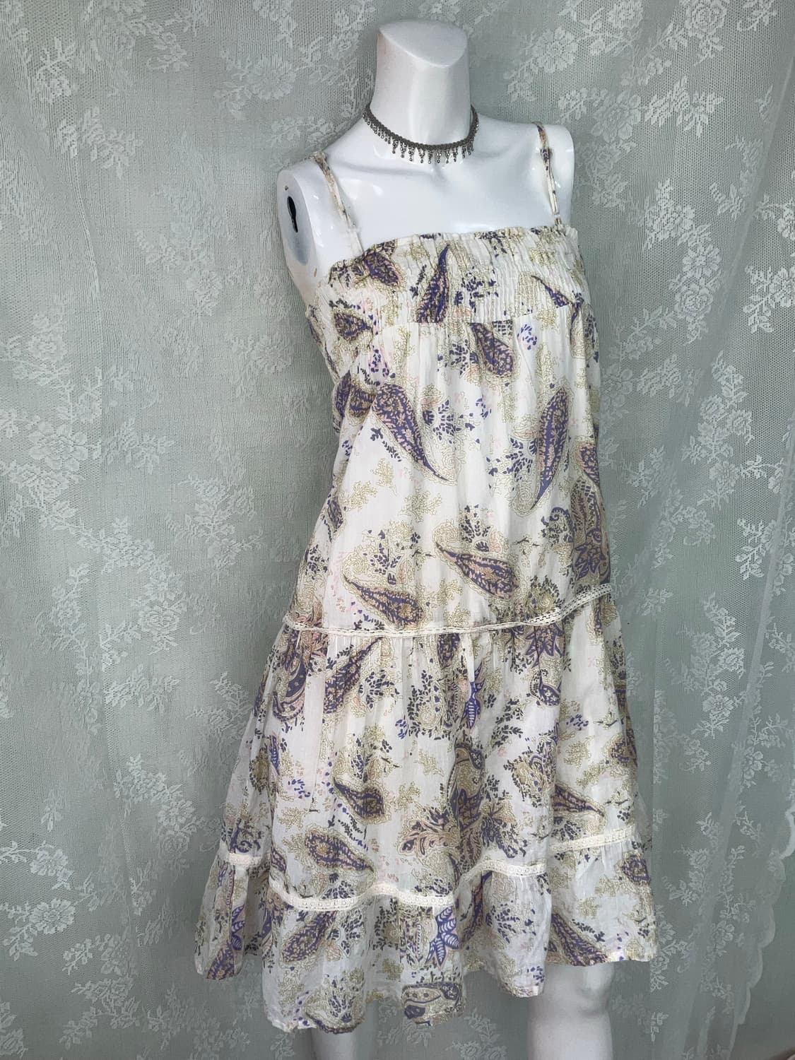 빈티지 파스텔 크로셰 오리엔탈 원피스 1120 모리걸 y2k 스트릿  상품이미지2