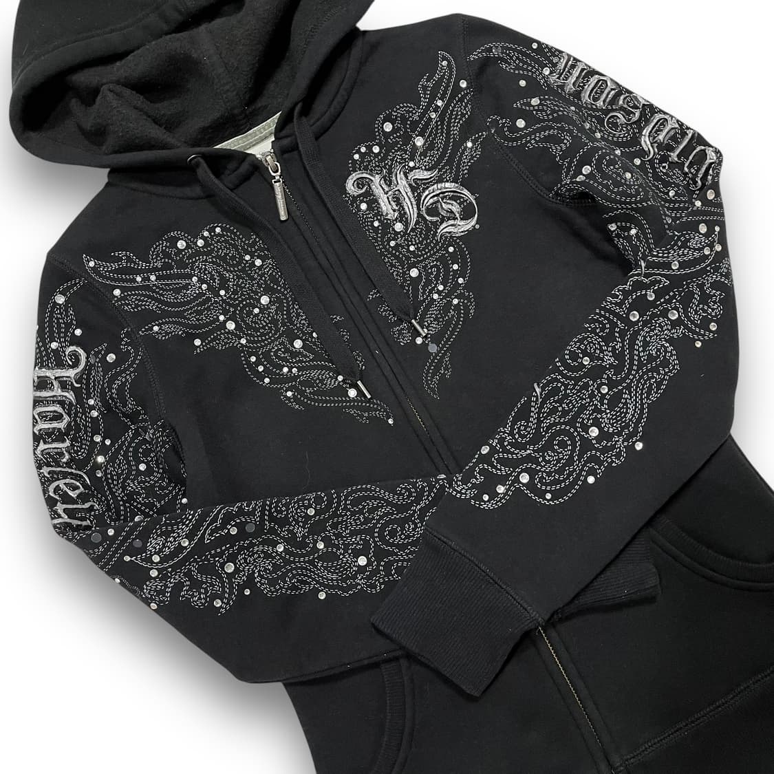 할리데이비슨 트라이벌 스터드 쥬얼리 슬림 후디 집업 상품이미지4