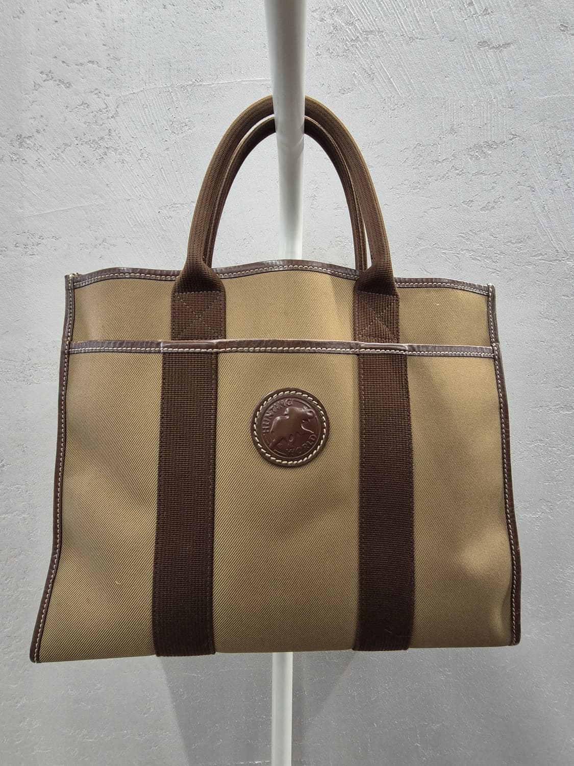 헌팅월드 토트백 베이지/브라운 상품이미지2