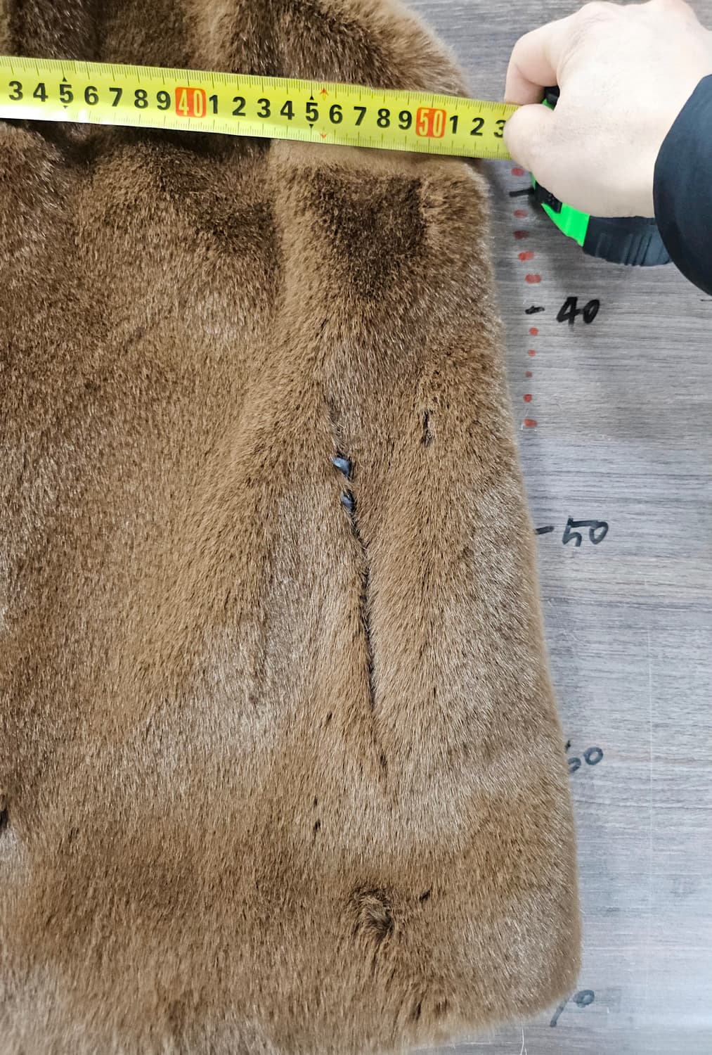 Merry.J 브라운 인조  퍼 조끼 M 상품이미지8